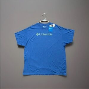 Columbia Mens Regular Short Sleeve Graphic T-Shirt, Super Blue HTR 2XL 2TG